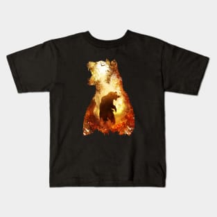 Fiery Bear Kids T-Shirt